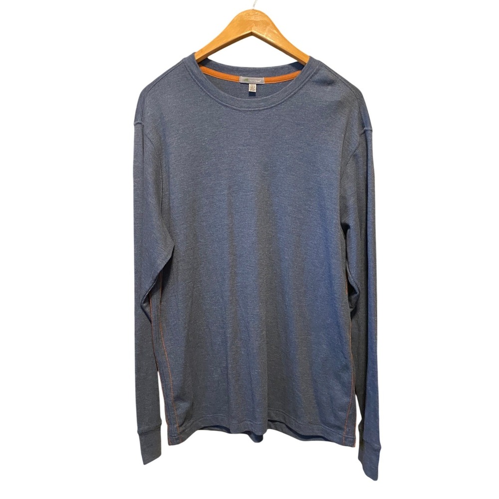 Horny Toad Waffle Knit Shirt Long Sleeve Large Organic Cotton Thermal Gorpcore